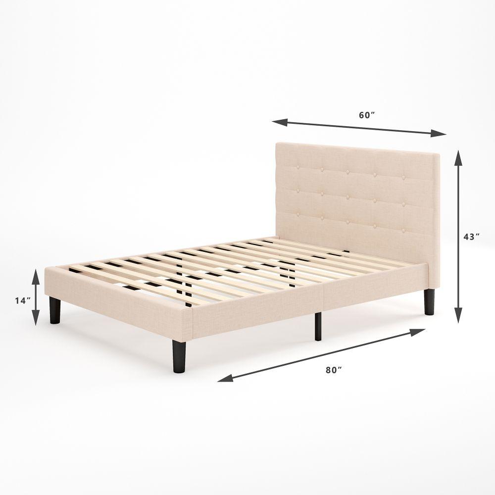 Ibidun upholstered platform bed frame Dimension