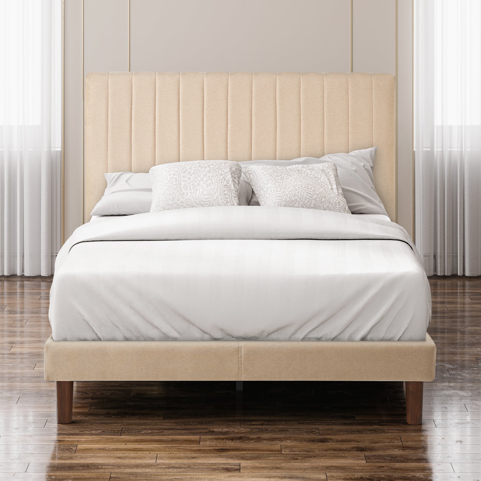 Debi Upholstered Platform Bed Frame