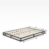 6 inch Joseph Metal Platform Bed Quarter Dimensions