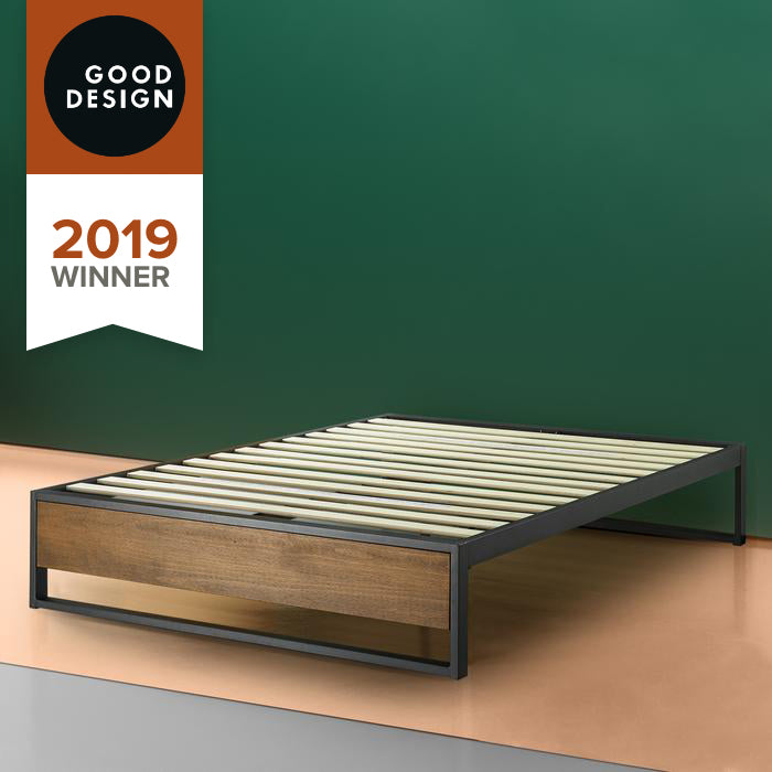 2019 GOOD DESIGN™ Award Winner - Suzanne Metal and Wood Platforma Bed Frame