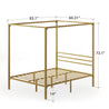 Patricia Gold Metal Canopy Platform Bed Frame