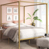 Patricia Gold Metal Canopy Platform Bed Frame