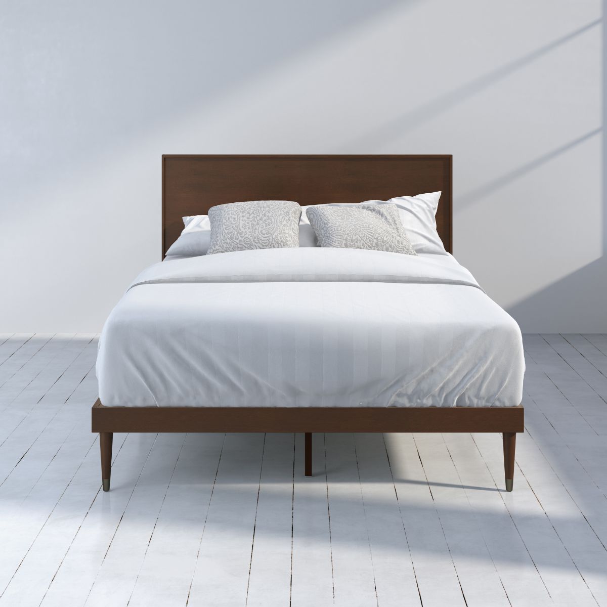 Raymond Wood Platform Bed Frame with Adjustable Headboard