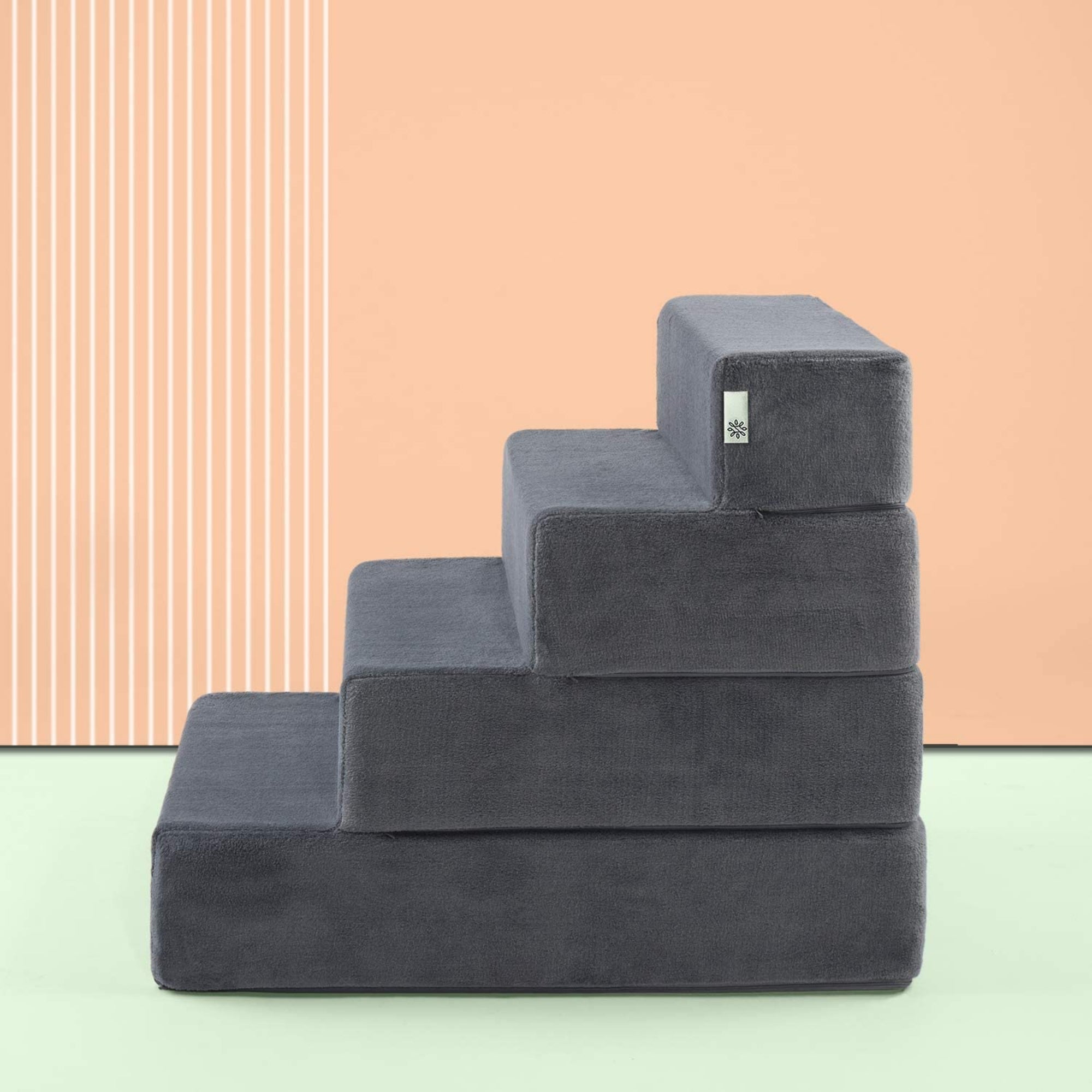 Foam 13â-24â Comfort Pet Stairs, Charcoal