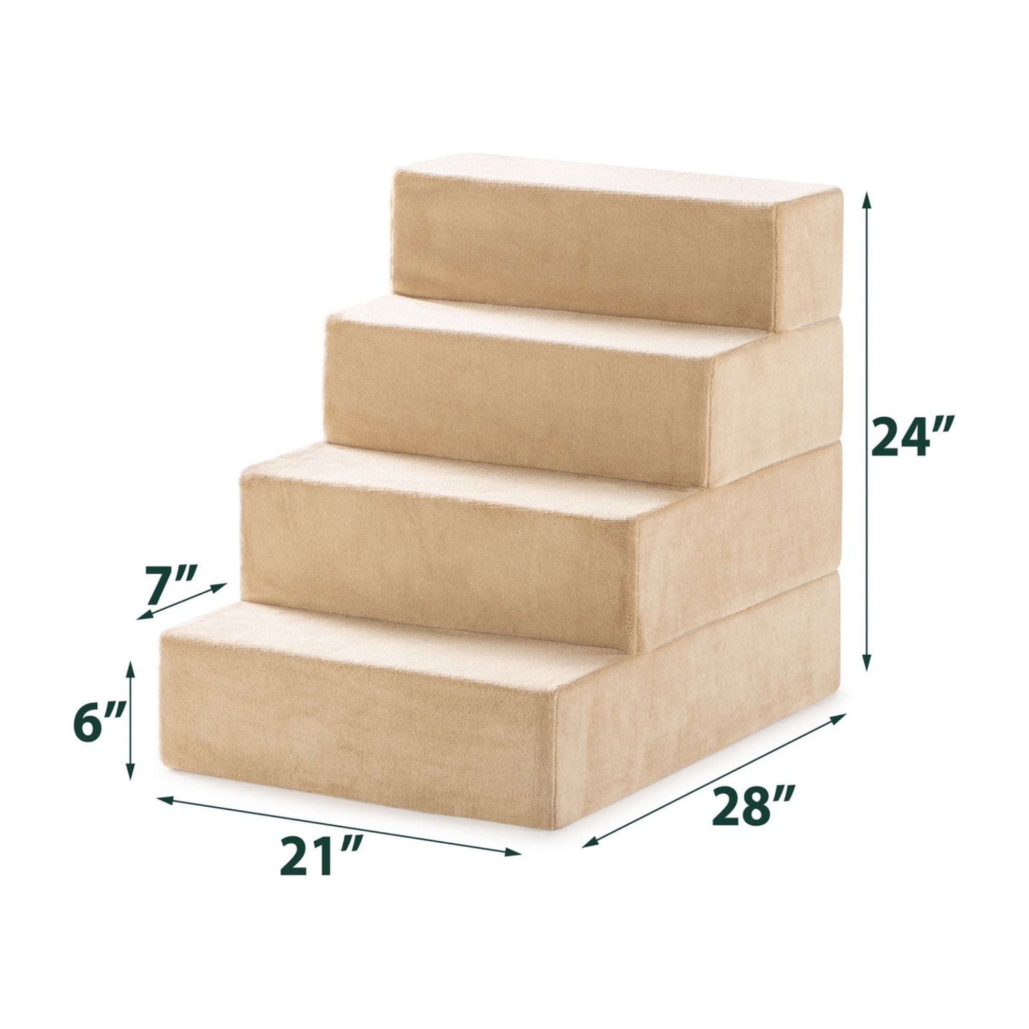 Foam 13â-24â Comfort Pet Stairs, Cream