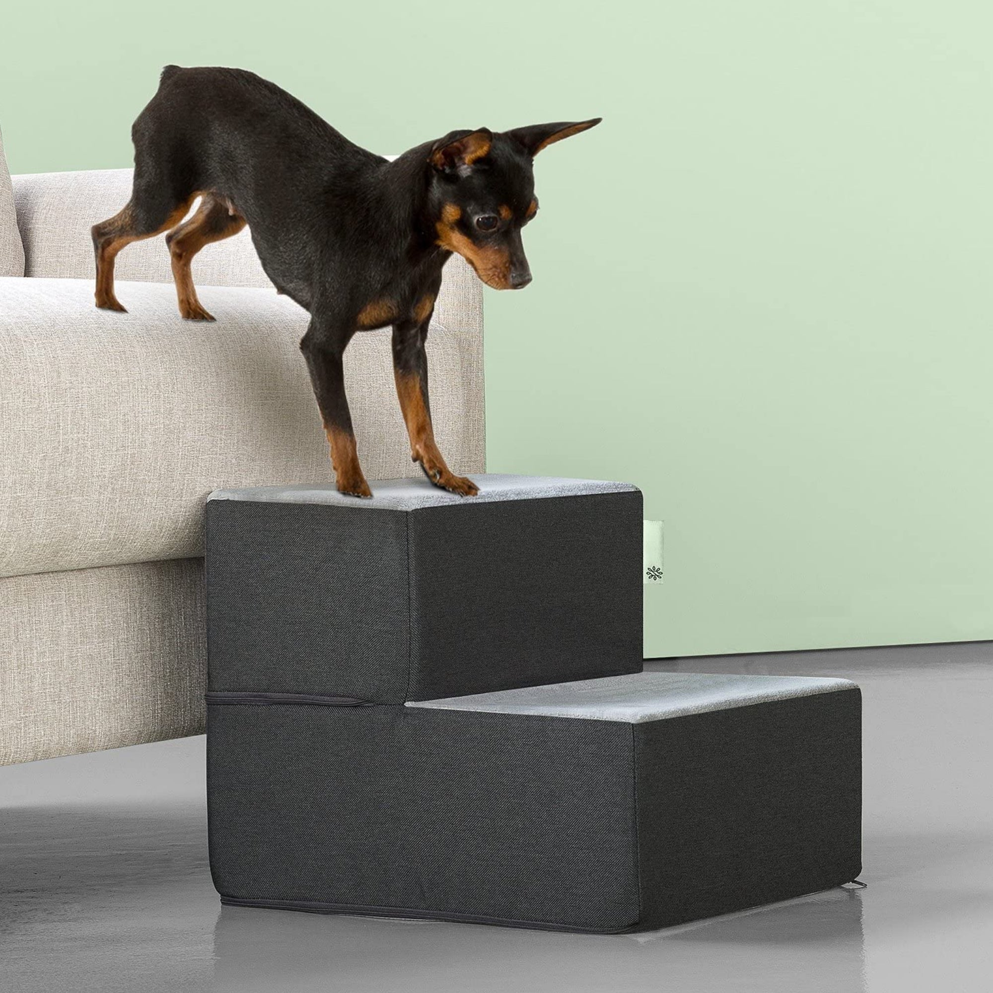 Foam 13â-24â Easy Pet Stairs, Charcoal