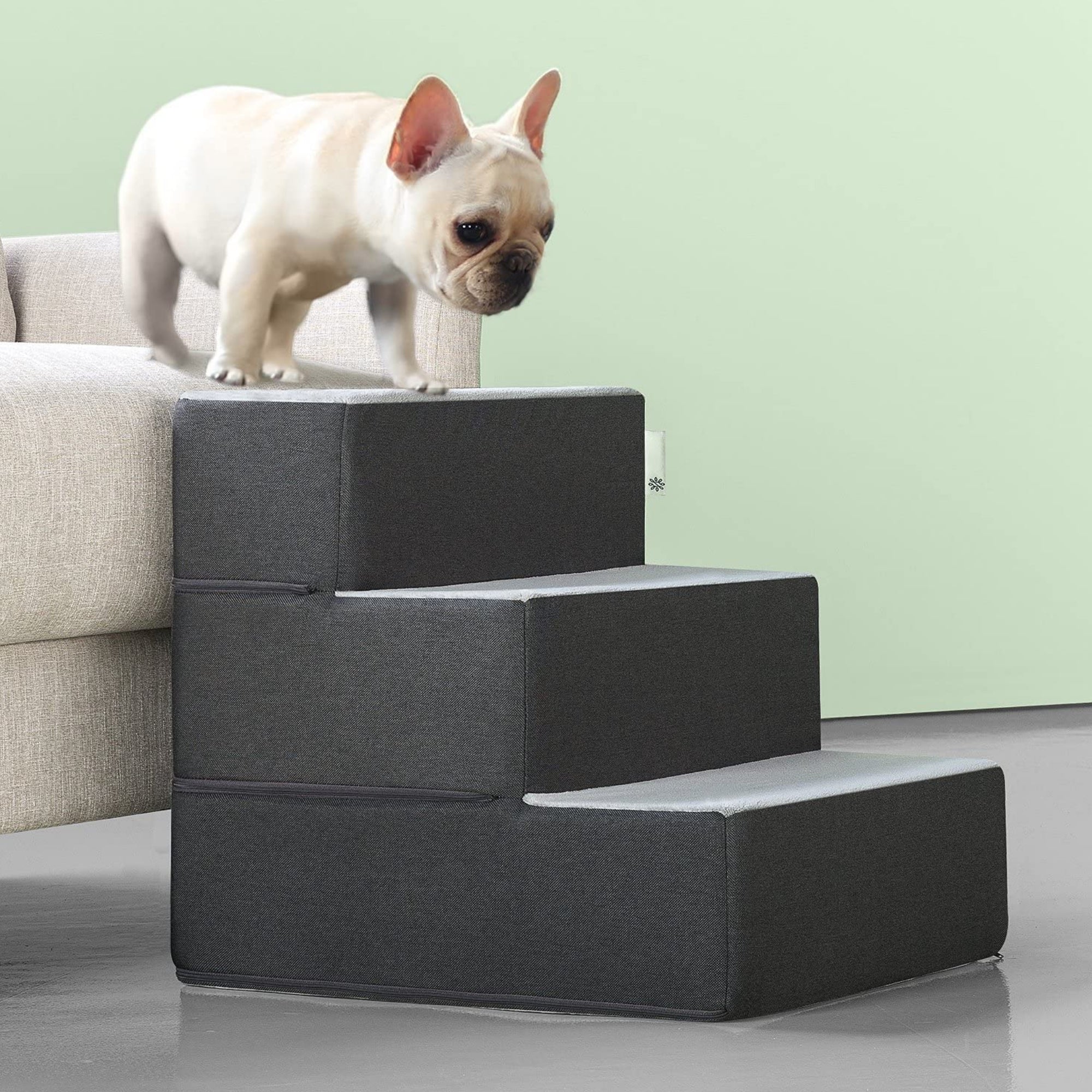 Foam 13â-24â Easy Pet Stairs, Charcoal