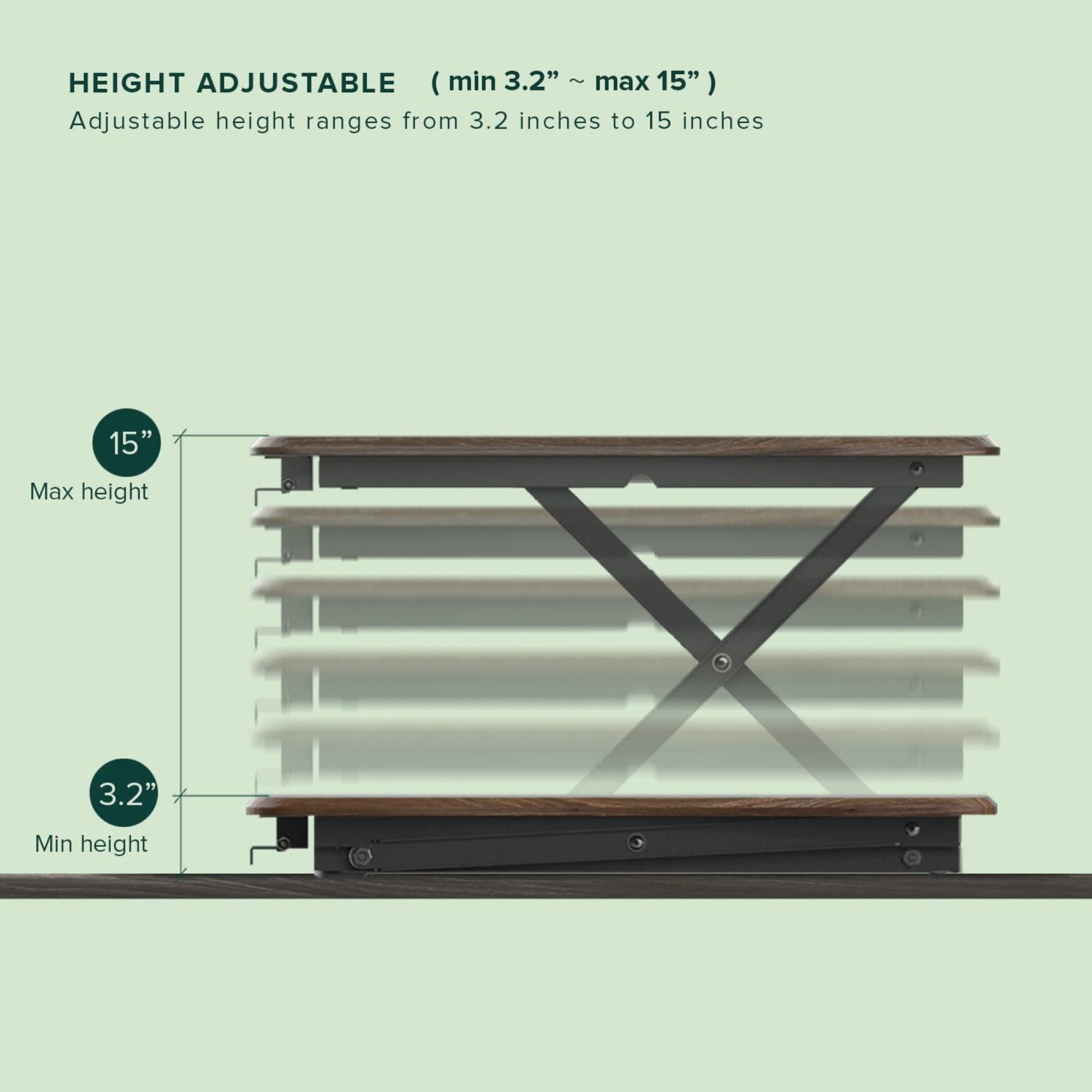 Molly 28â Standing Desk with Adjustable Height