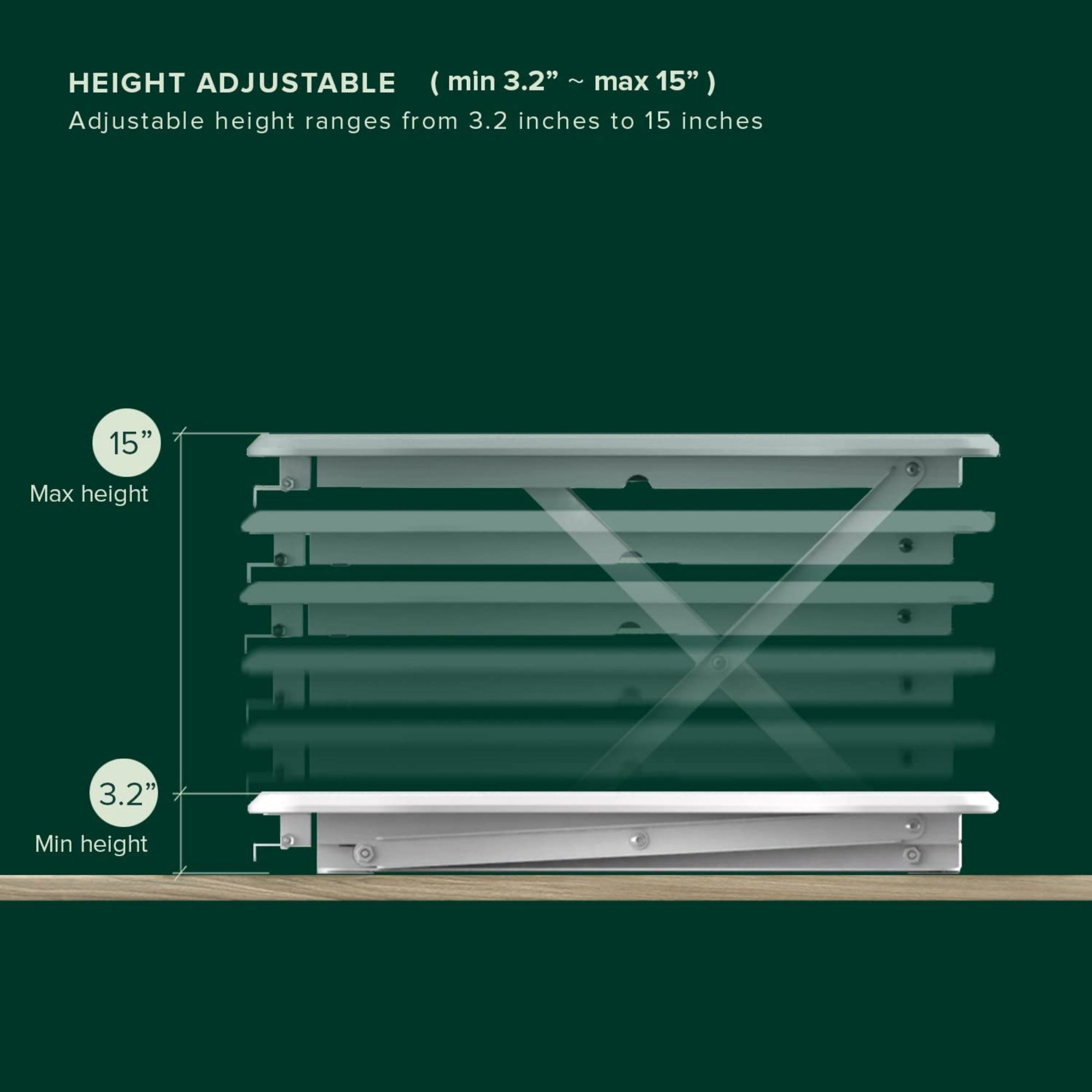 Molly 28â Standing Desk with Adjustable Height