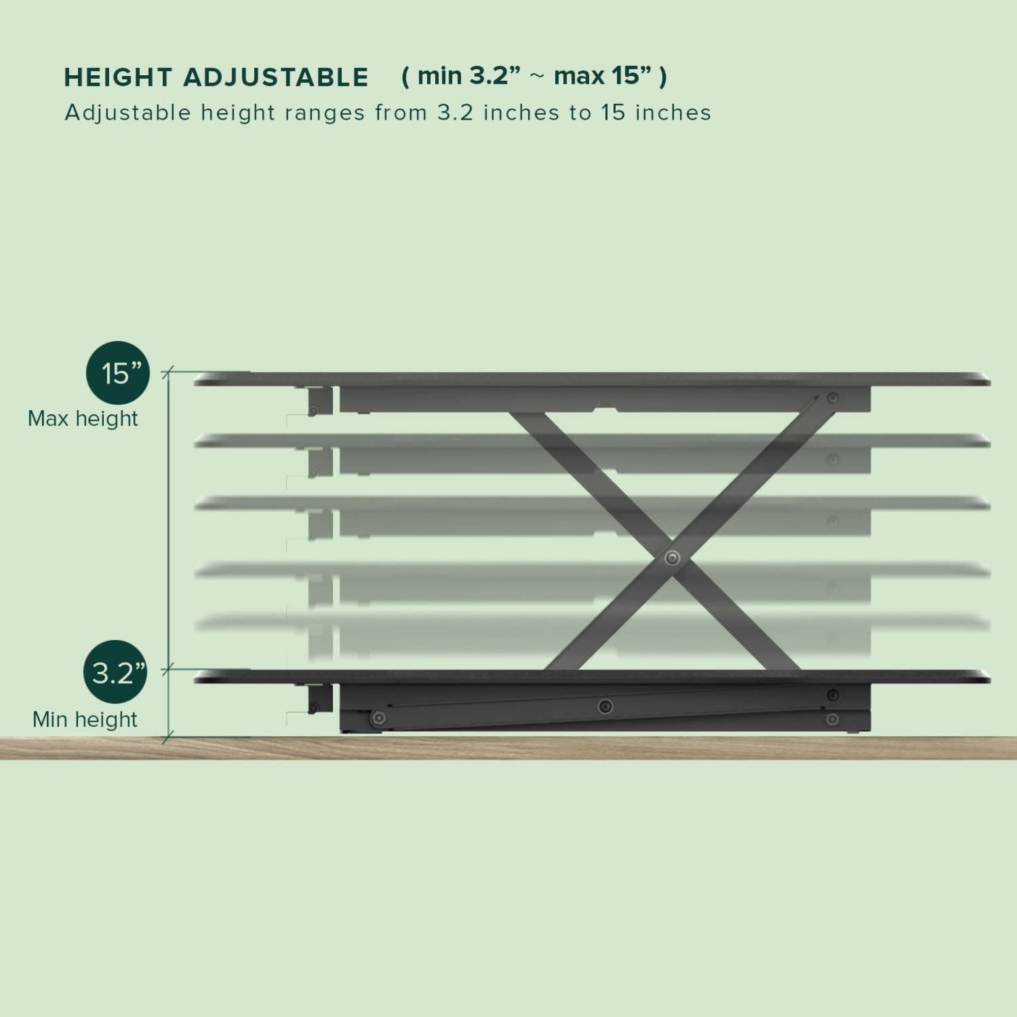 Penny 36â Standing Desk with Adjustable Height