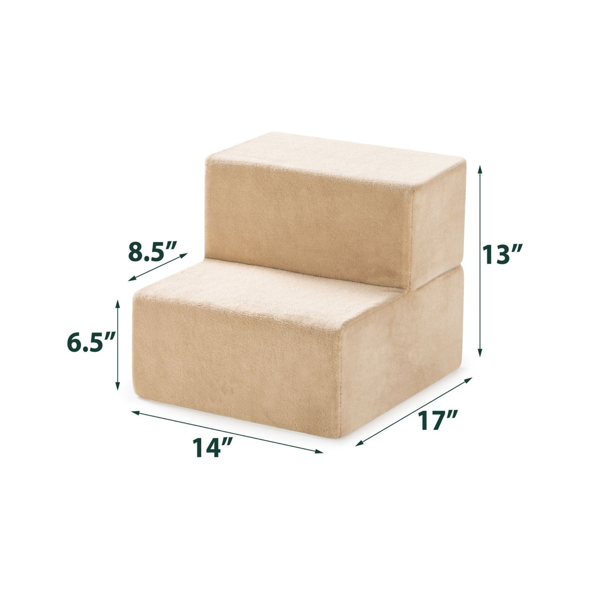 Foam 13â-24â Comfort Pet Stairs, Cream