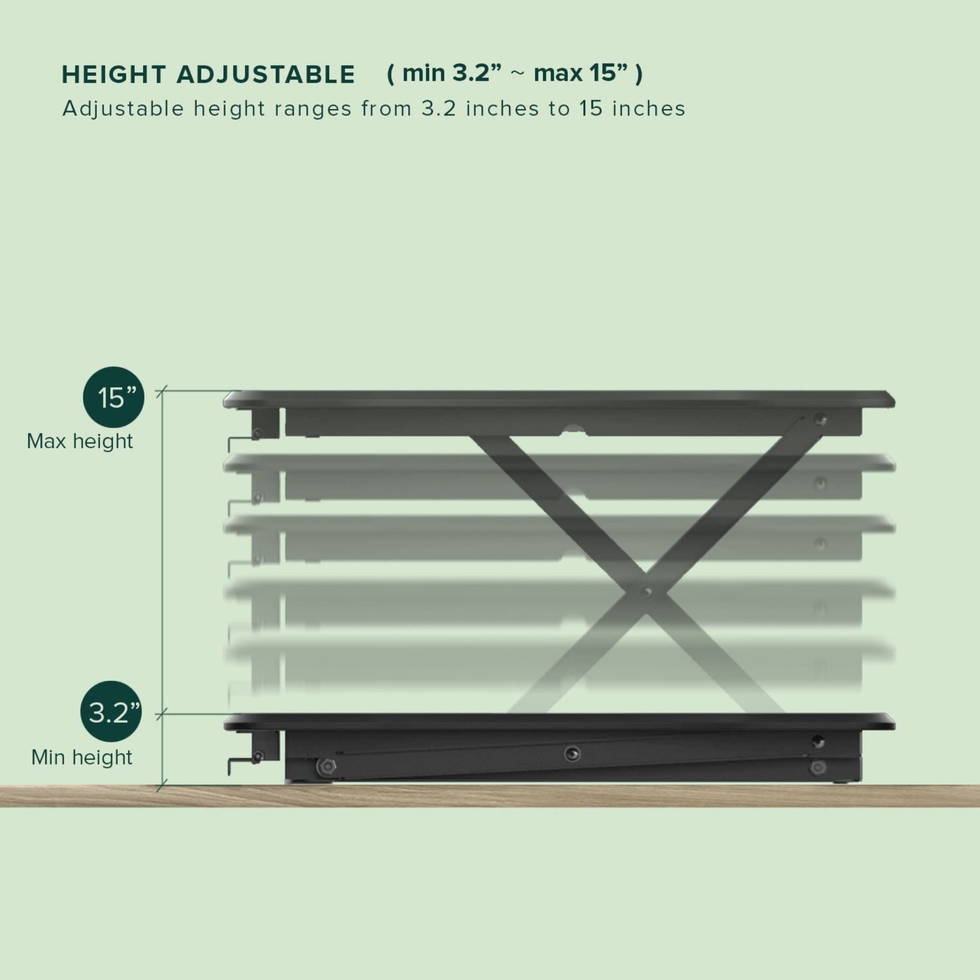 Molly 28â Standing Desk with Adjustable Height