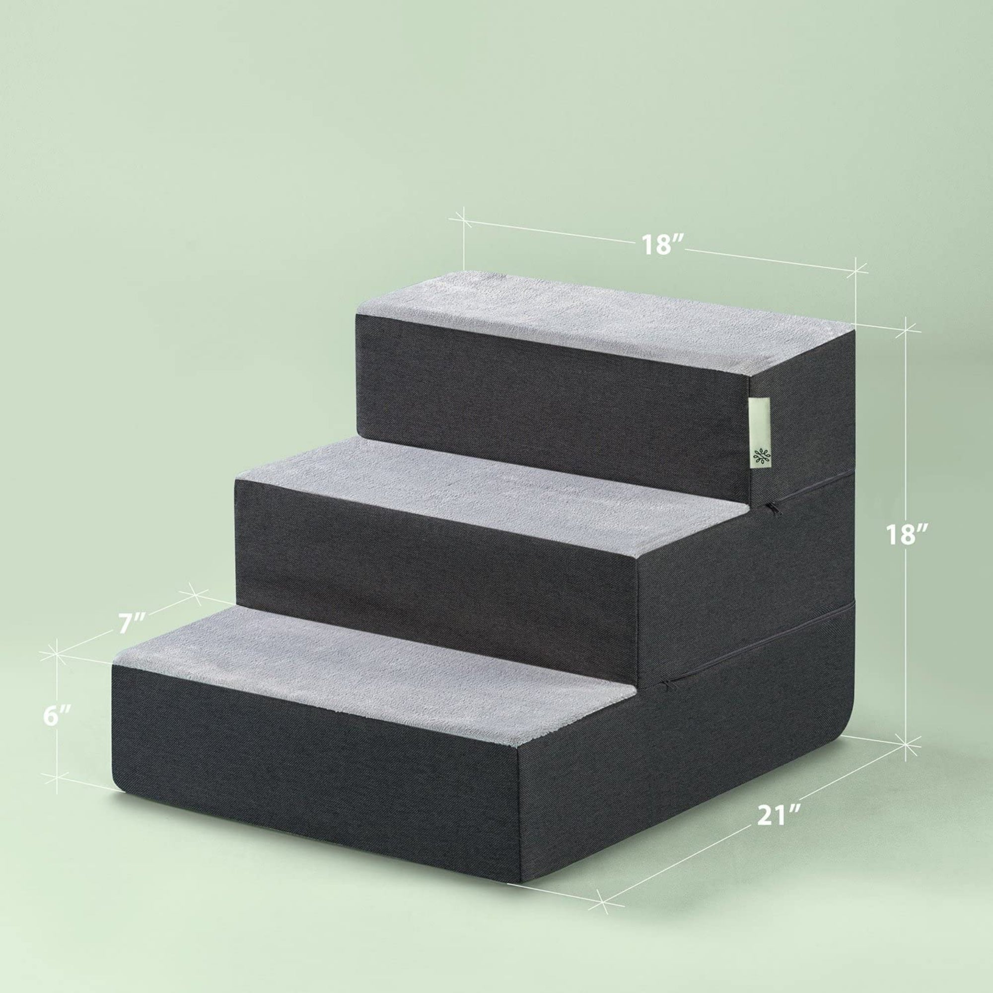 Foam 13â-24â Easy Pet Stairs, Charcoal