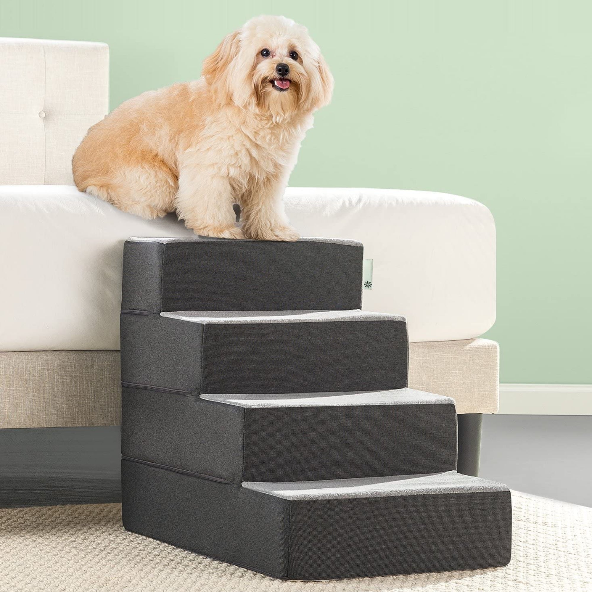 Foam 13â-24â Easy Pet Stairs, Charcoal