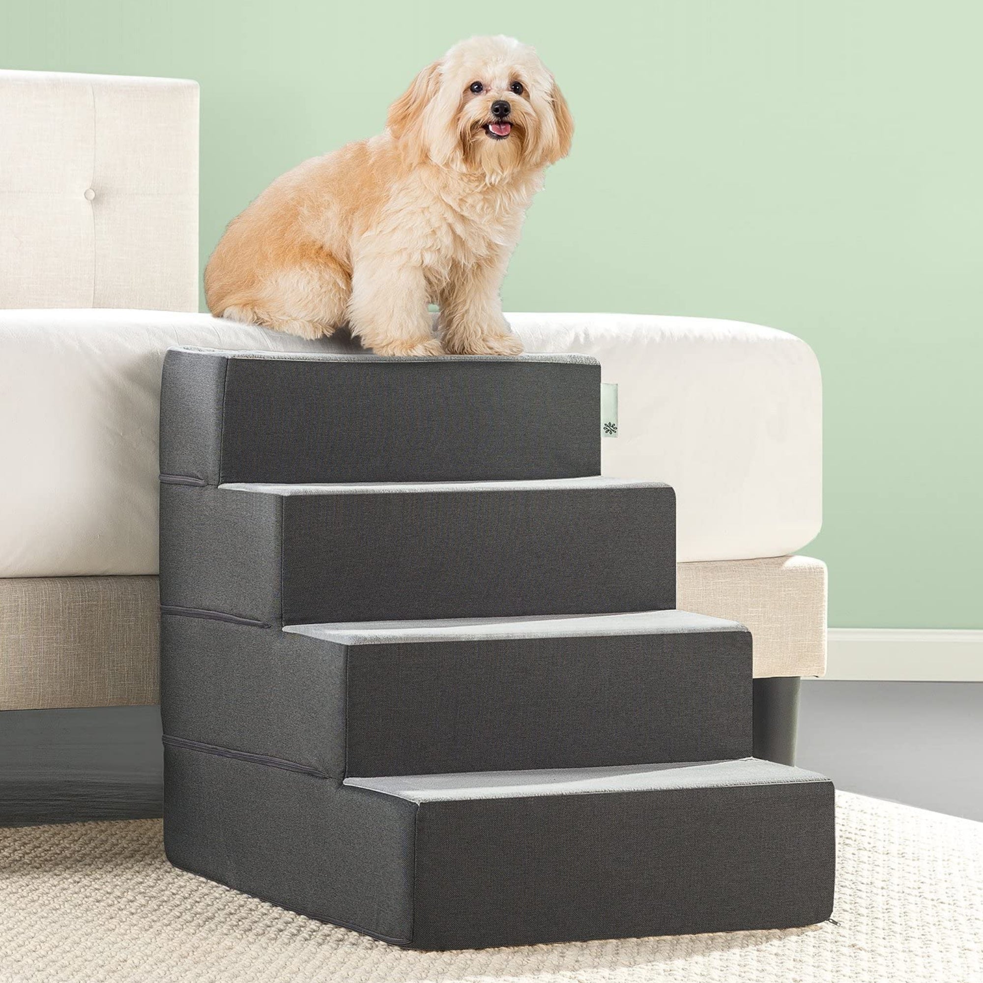 Foam 13â-24â Easy Pet Stairs, Charcoal