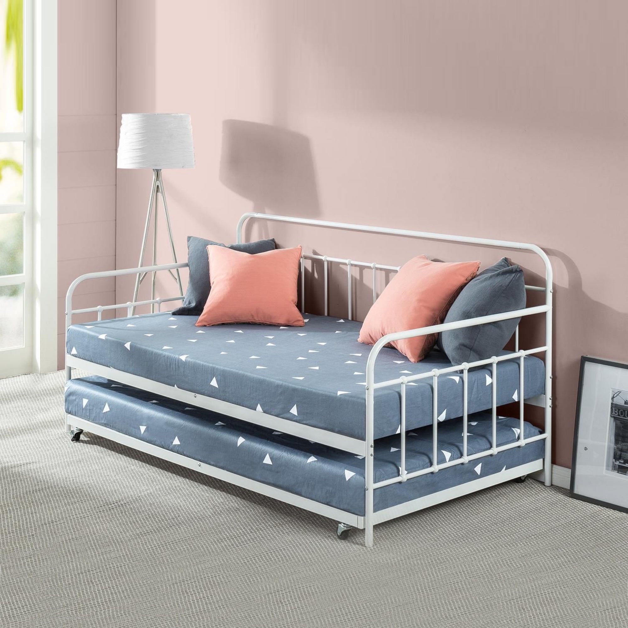 Florence Metal Daybed with Trundle