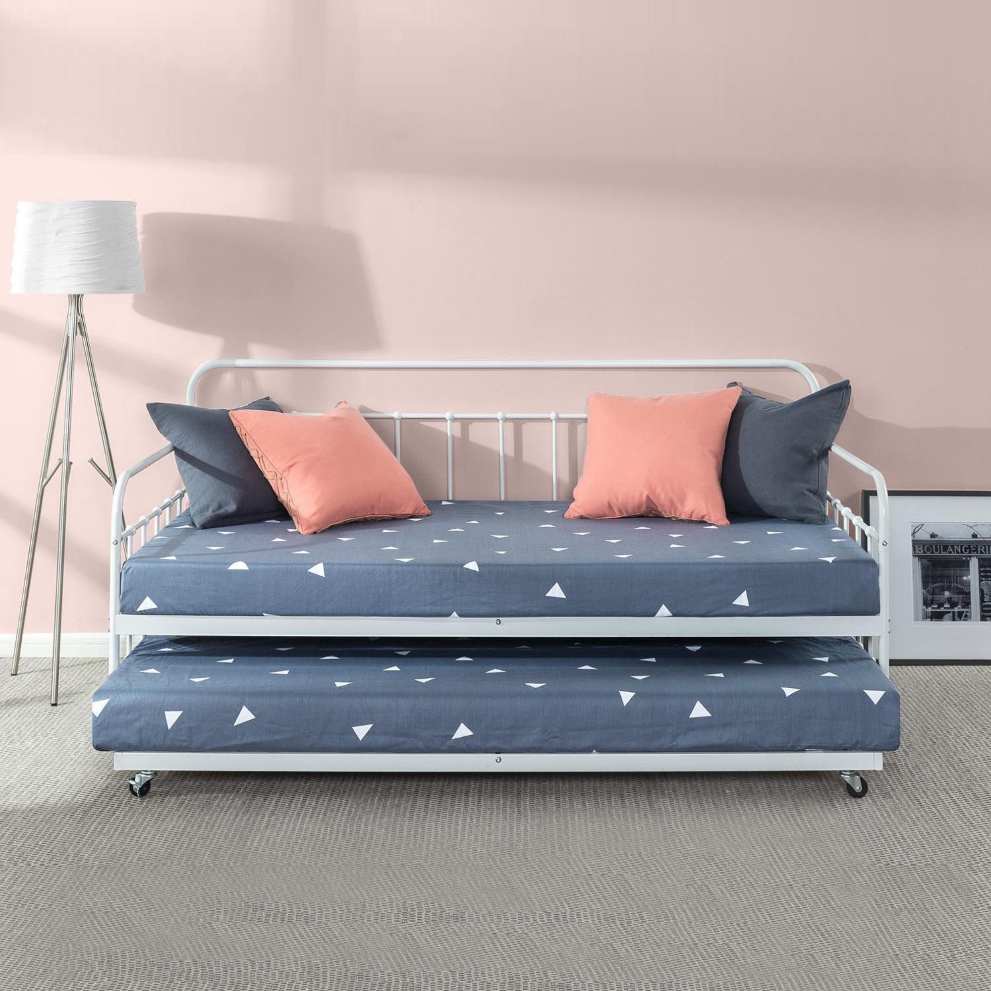 Florence Metal Daybed with Trundle