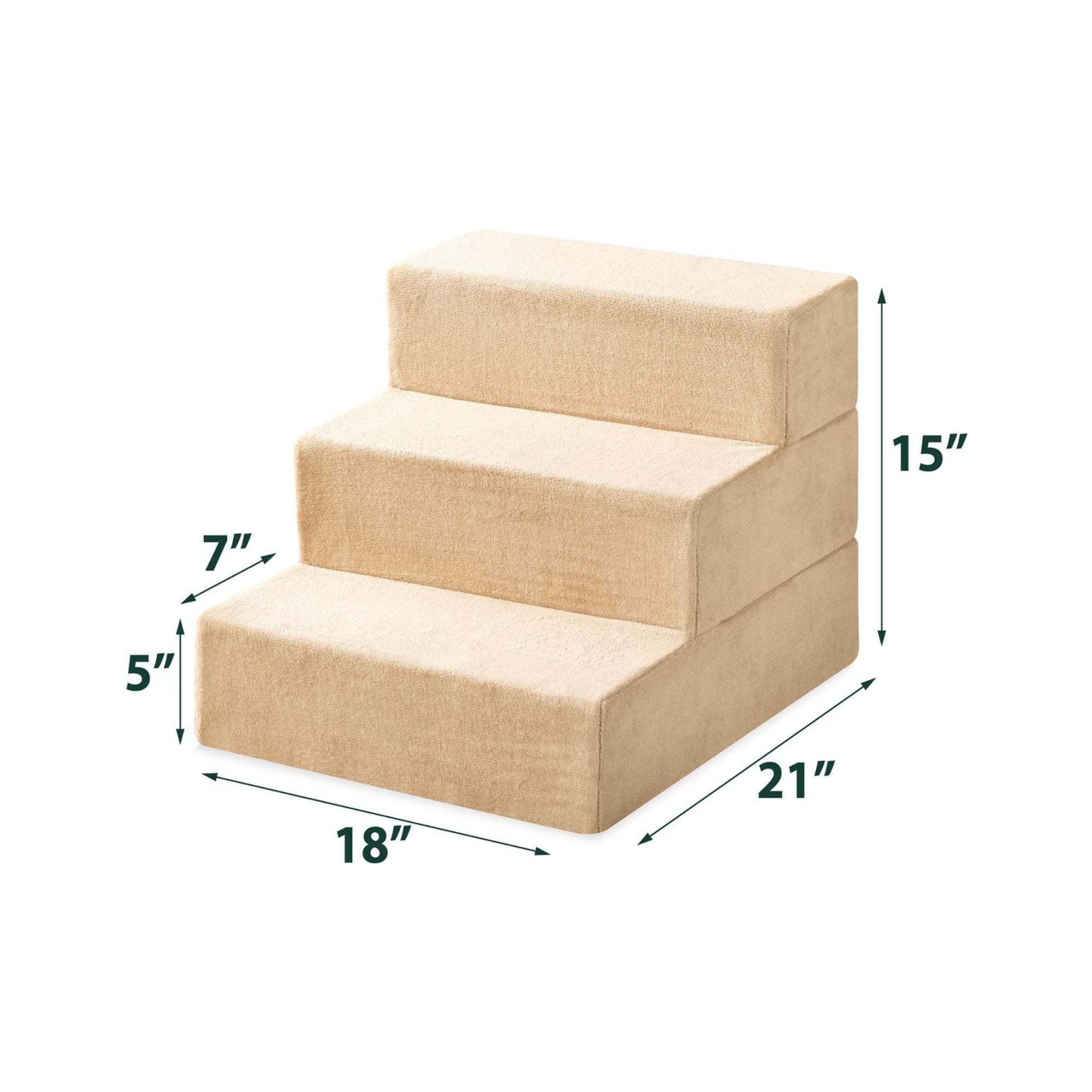 Foam 13â-24â Comfort Pet Stairs, Cream