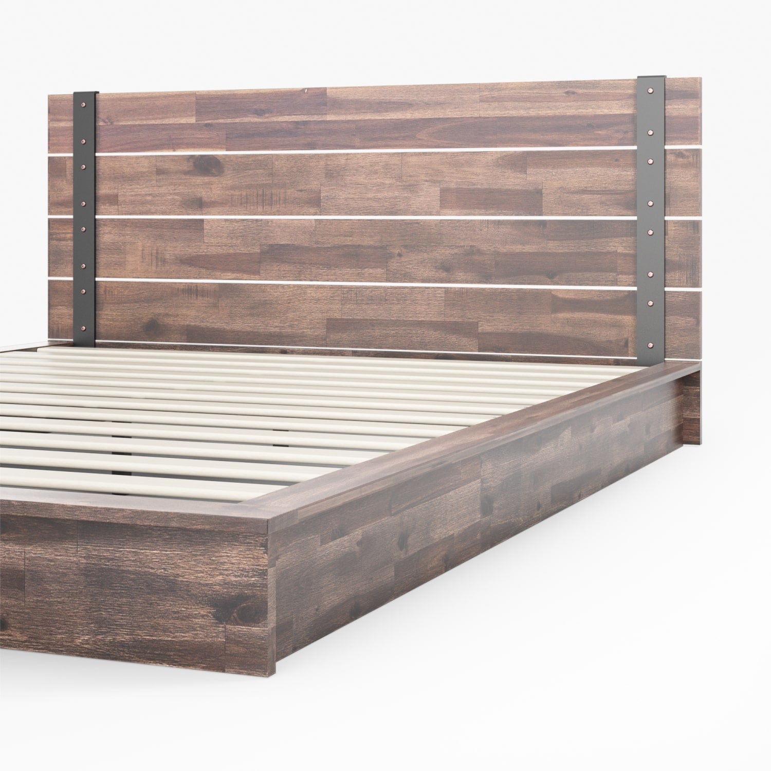 Brock Metal and Wood Platform Bed Frame