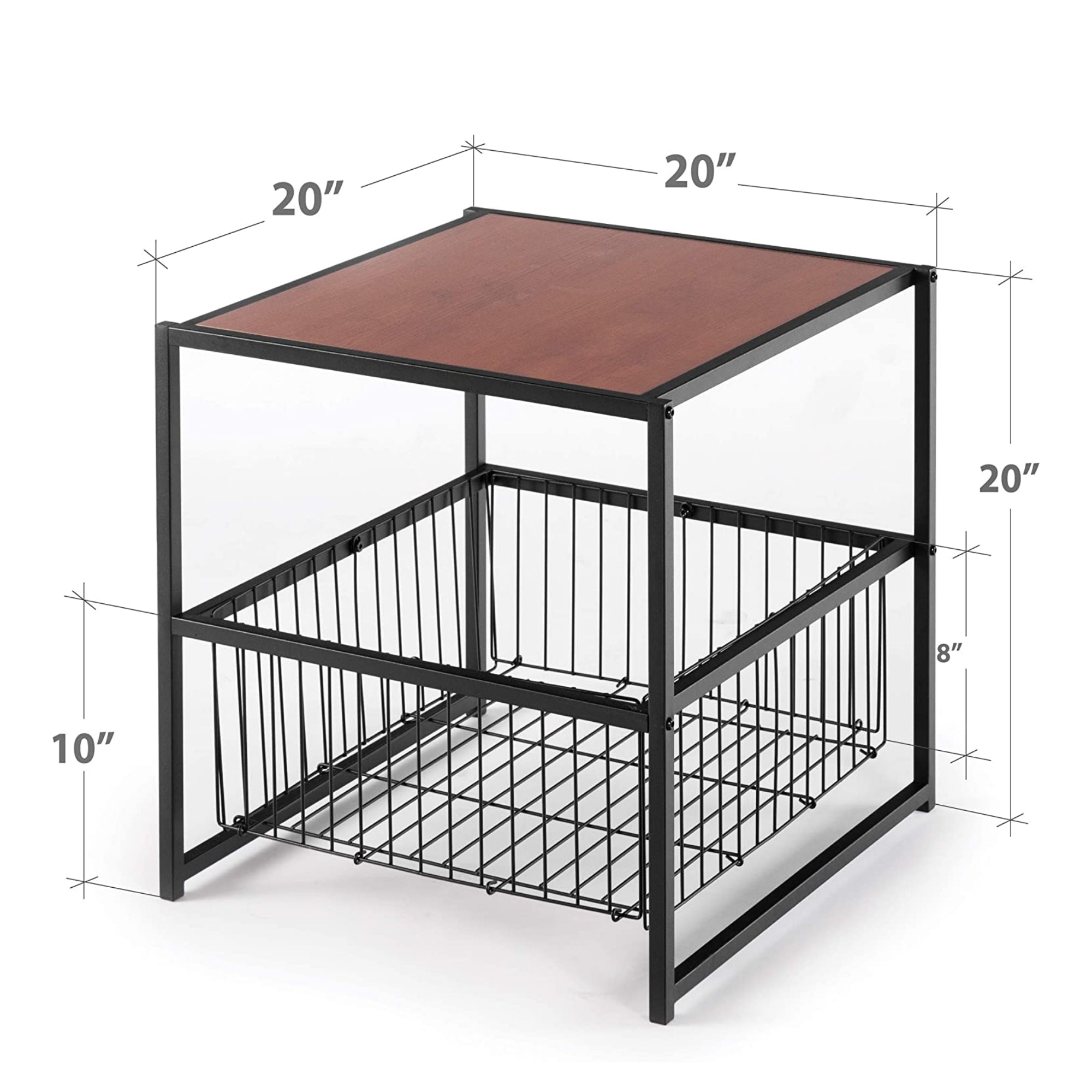 Dane Side Table with Storage Basket