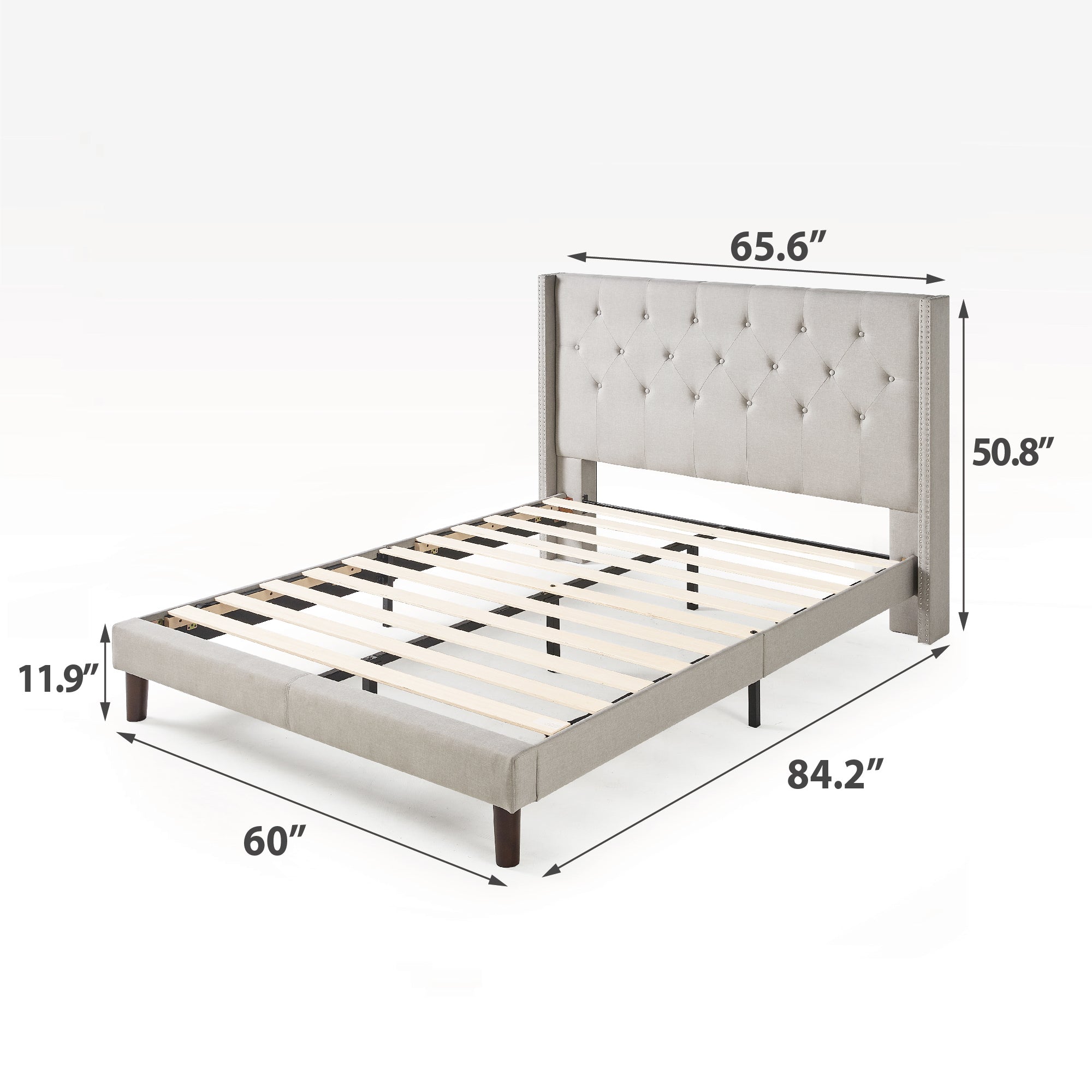 Annette Upholstered Platform Bed Frame