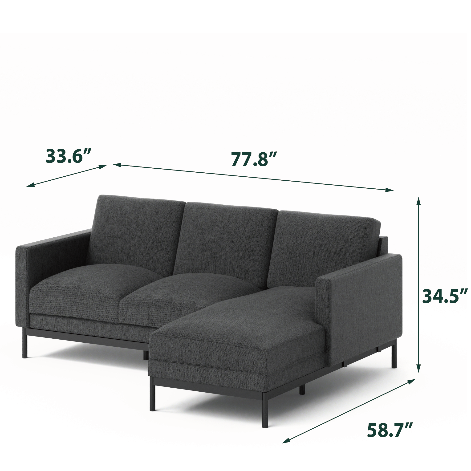 Logan Reversible Chaise Sectional