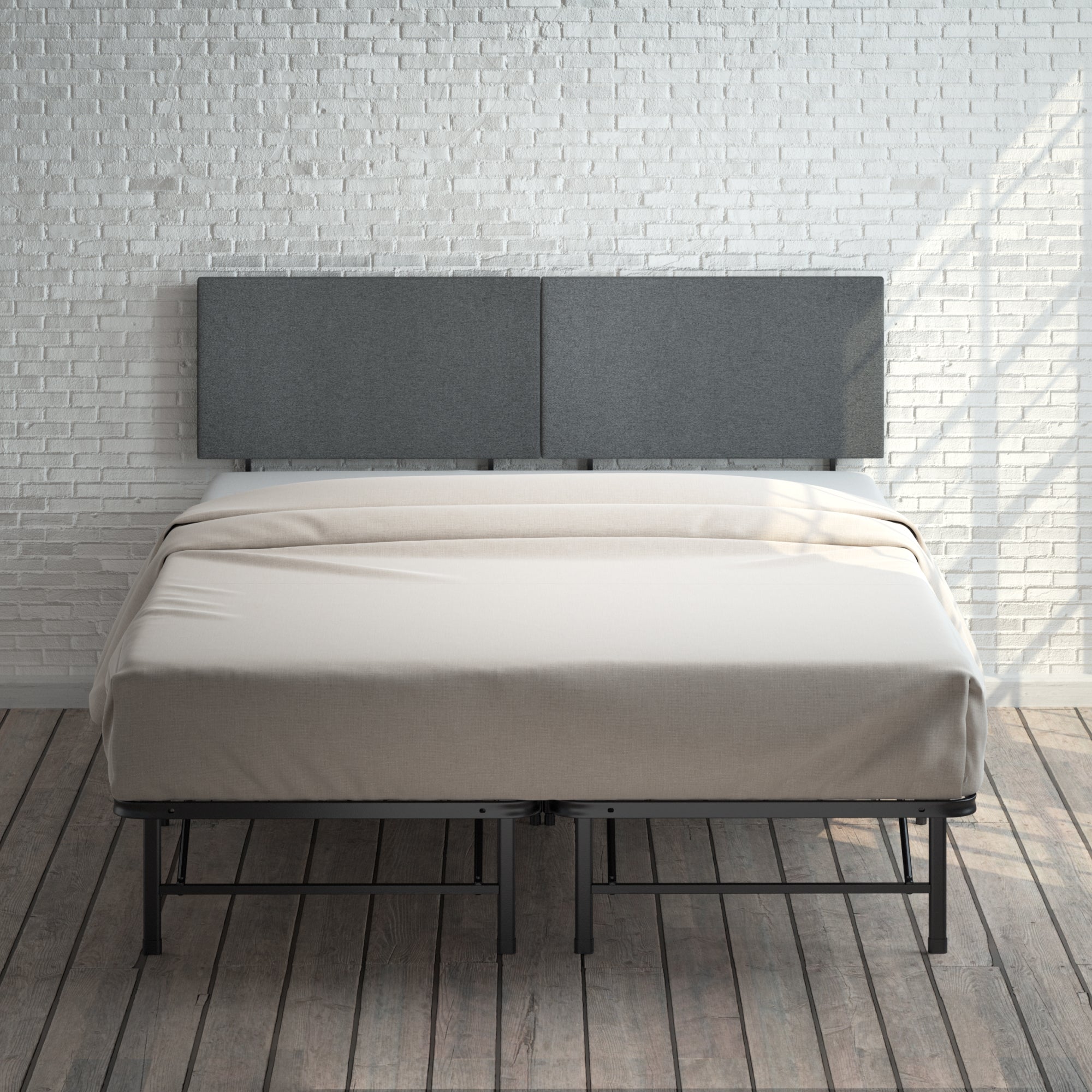 SmartBaseÂ® Mattress Foundation with Upholstered Headboard