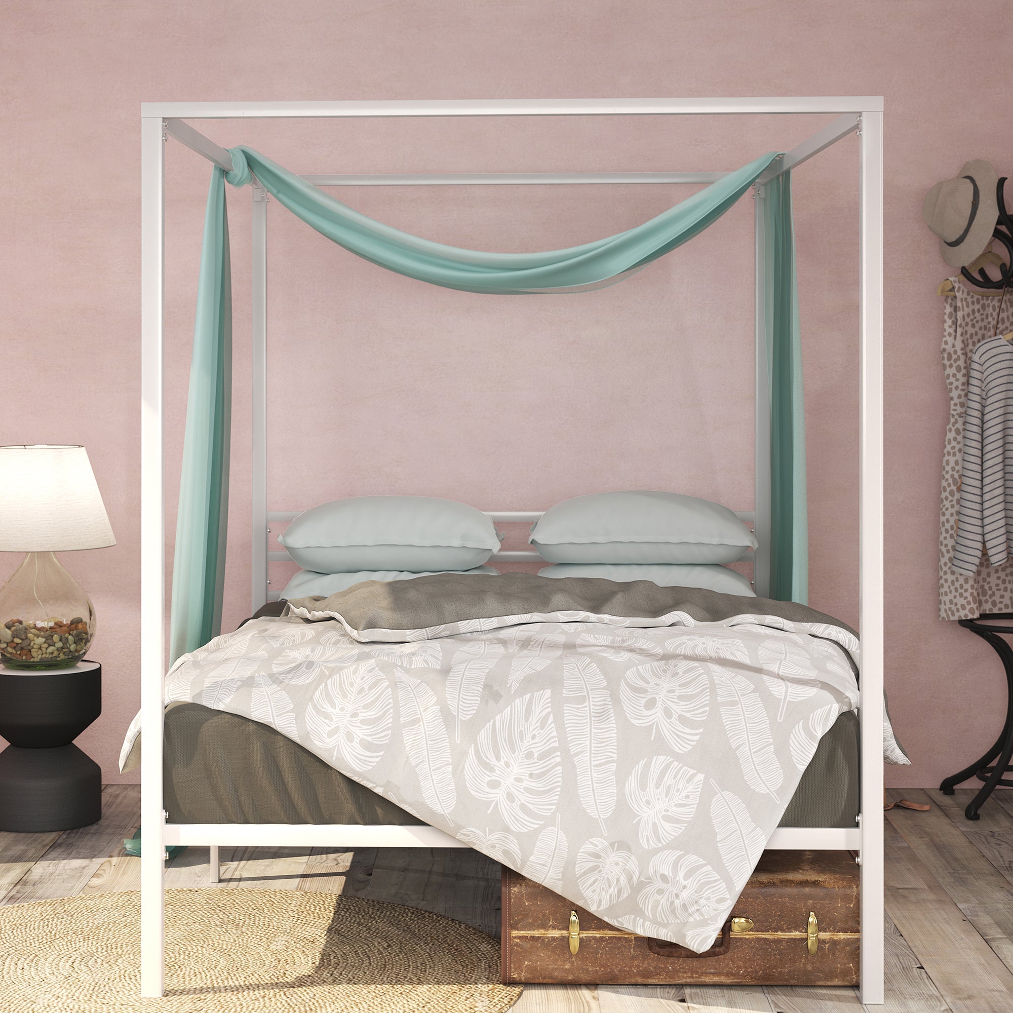 Patricia Metal Canopy Platform Bed Frame