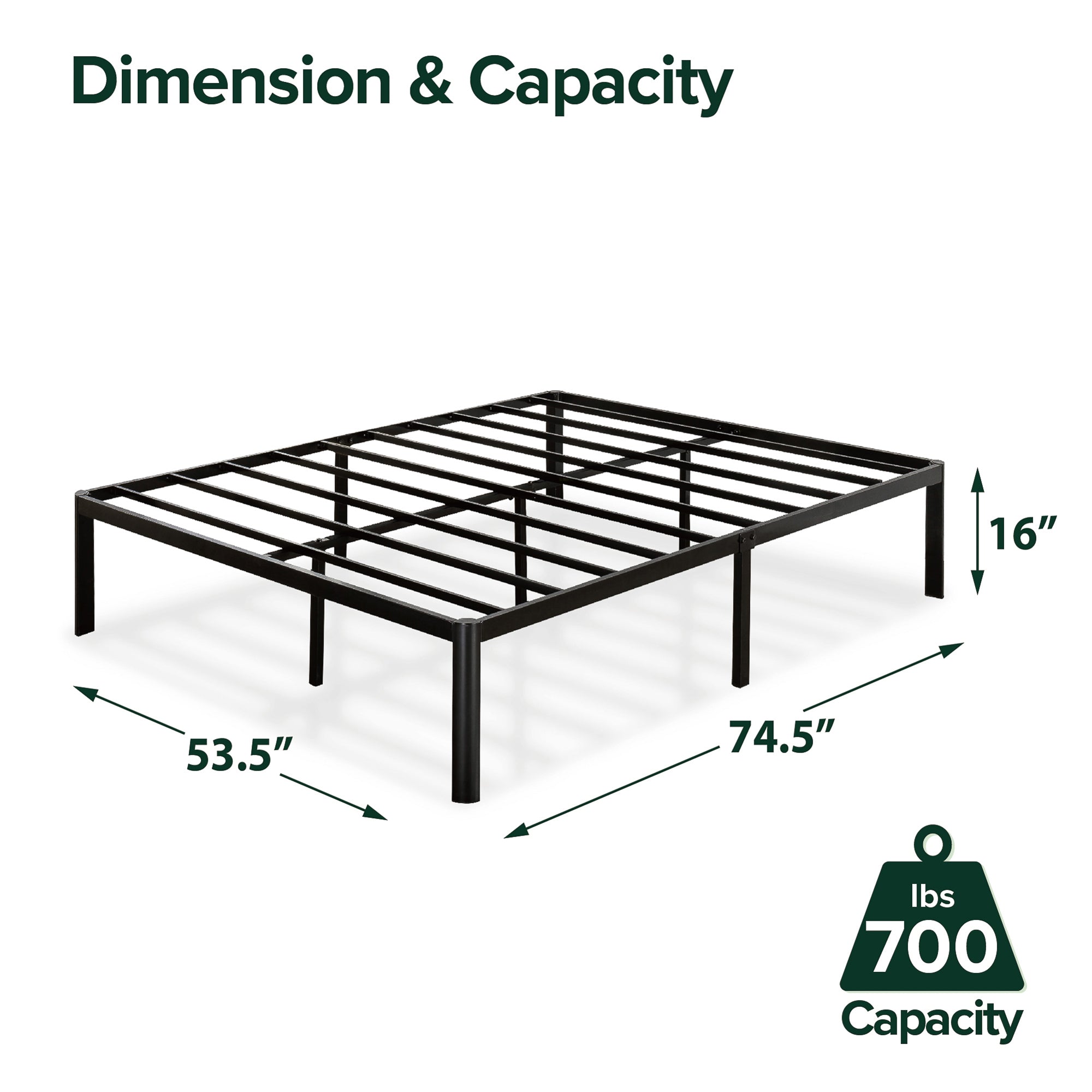 Van Metal Platform Bed Frame