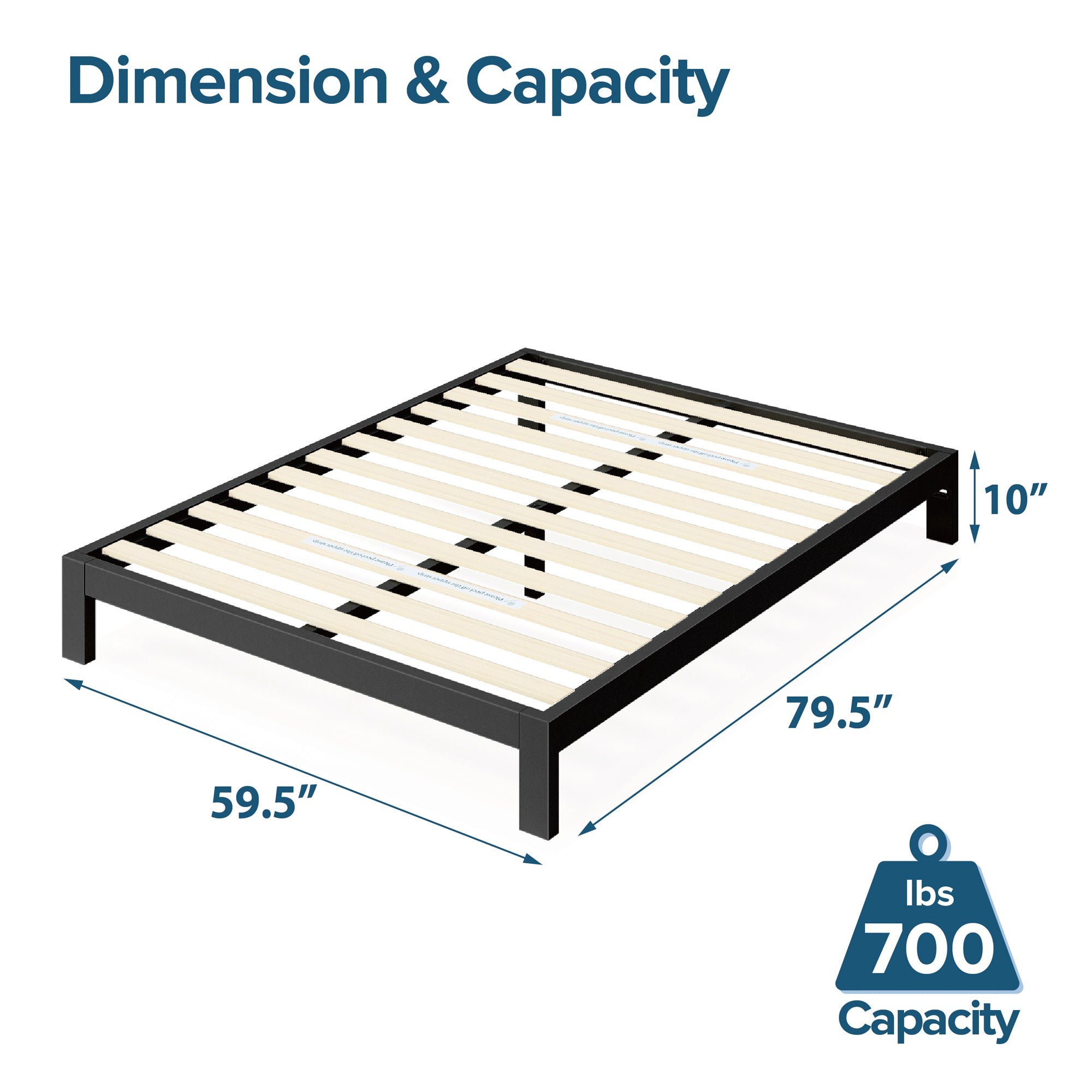 Arnav Metal Platform Bed Frame