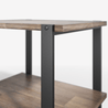 Brock Metal and Wood Side Table