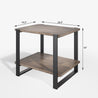 Brock Metal and Wood Side Table