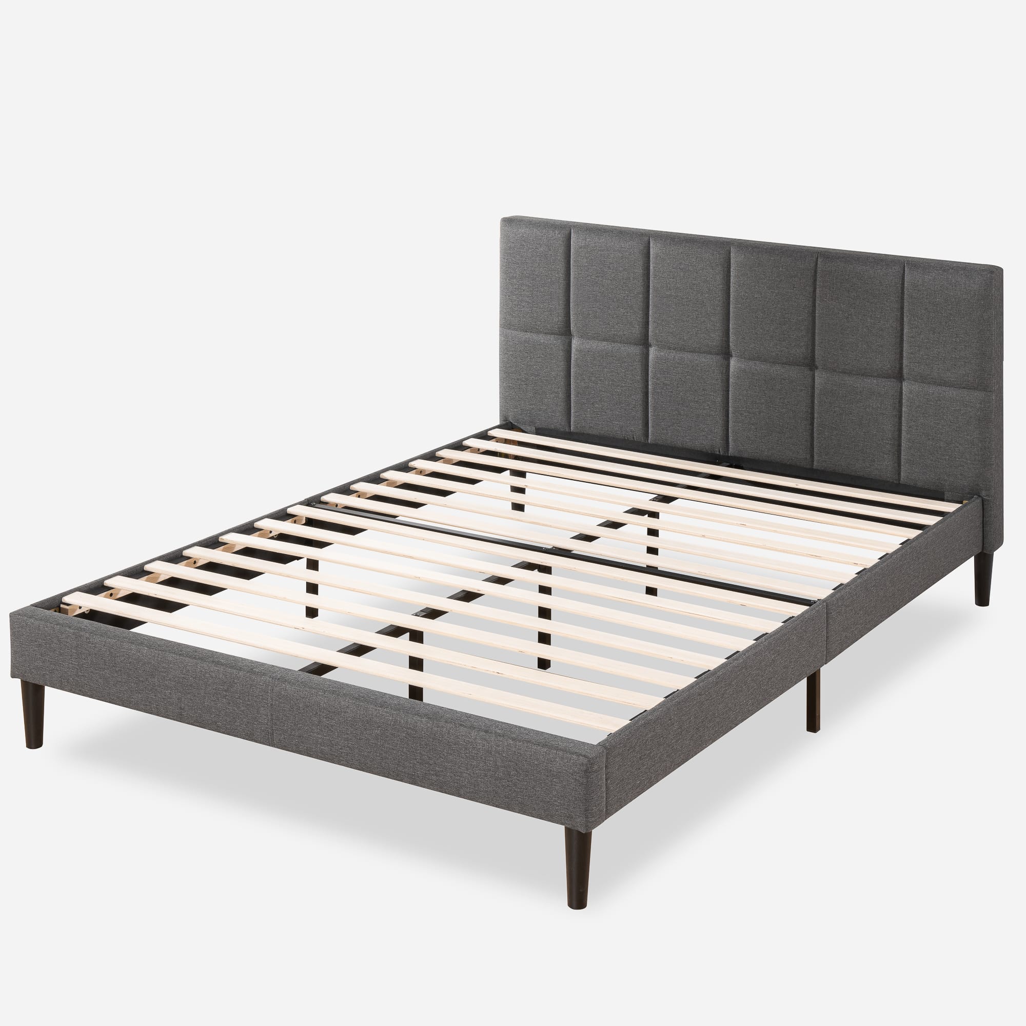 Lottie Upholstered Platform Bed Frame with Short Headboard