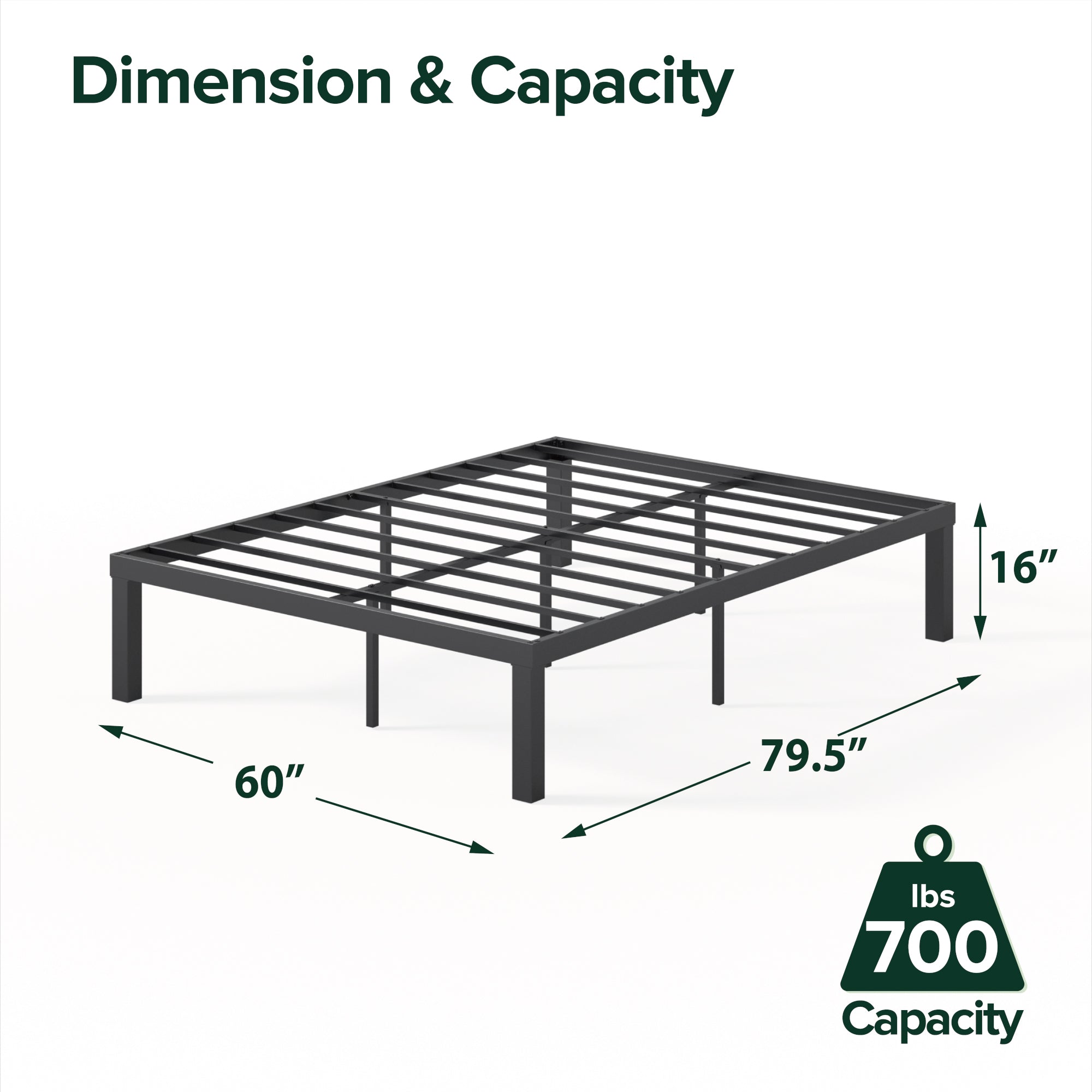 Luis Quick LockÂ® Metal Platform Bed Frame