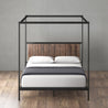 Wesley Metal and Wood Canopy Platform Bed